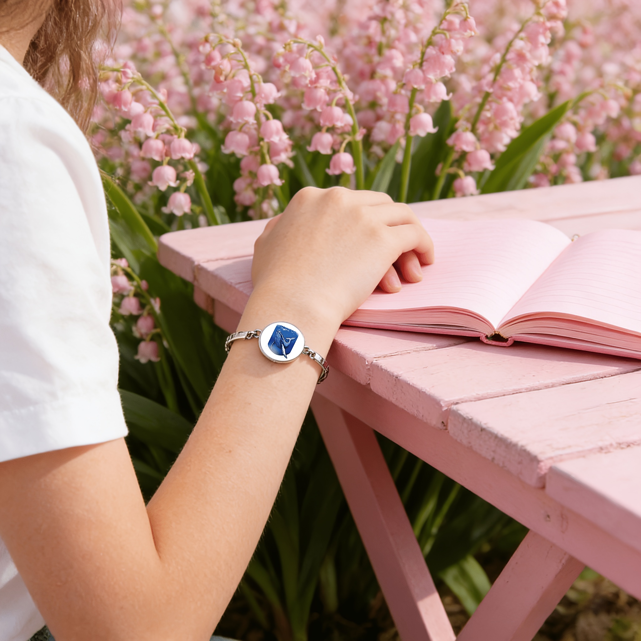 Adjustable Circular Time Gemstone Inlaid Classic Bangle